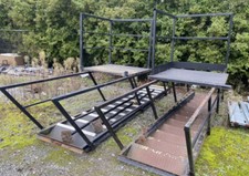 Steel straight staircase - steel, up