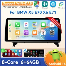 12.3" Touch Screen Car GPS Stereo 64GB DAB Carplay DSP For BMW X5 E70 X6 E71 CCC
