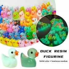 50-100PCS Mini Tiny Resin Duck Little Miniature Plastic Small Ducks Bulk Glow in
