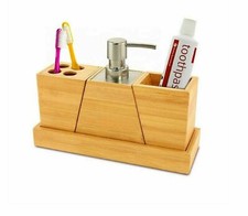 BAMBOO 4 PIECE BATHROOM SET