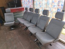 Vw T4 Caravelle Seats, Full Set, 1 double, 4 Single, Folding, Grey, used