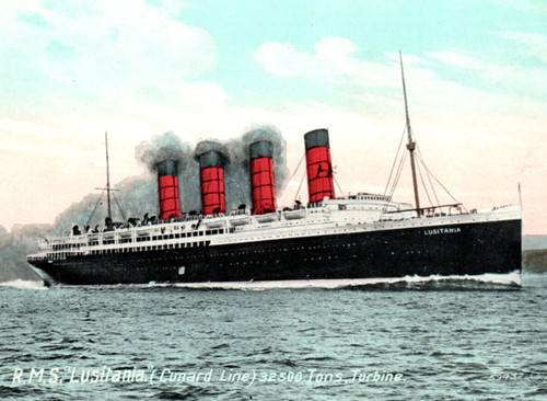 Rms lusitania cunard line ship - cunard,