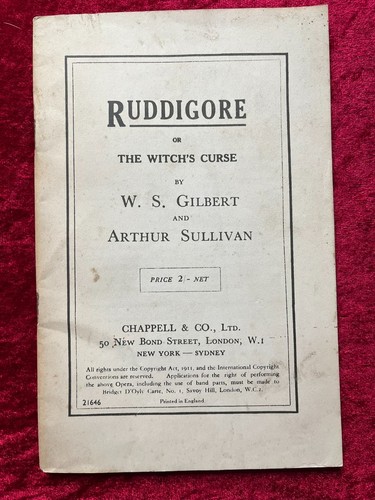 1900 ruddigore the - ruddigore,