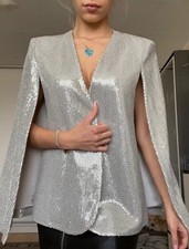 Zara Sequin silver embellished