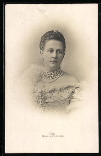 Postcard queen olga of - of,