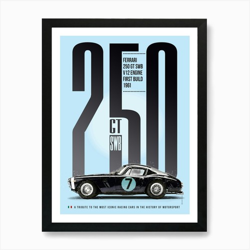 Ferrari 250gt swb art print - 250gt,