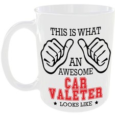 THIS IS WHAT AN AWESOME CAR VALETER LOOKS LIKE MUG GIFT FUNNY TEA CUP FOR 🎁☕