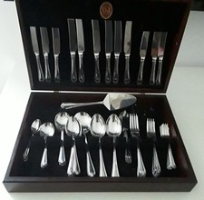 Vintage Housley Sheffield Canteen of Cutlery Jesmond 60 pieces Stainless Steel 