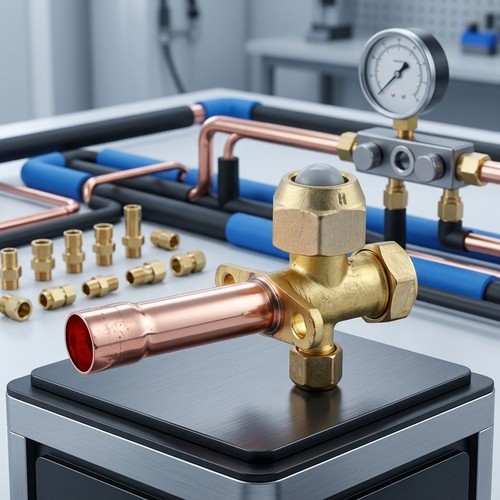 Stop valve brass material - brass,