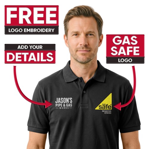Personalised gas safe polo - gas,