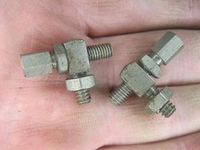 2 x Vintage Bowden Cable T Stops Threaded 3/16 BSF/BSW 2BA