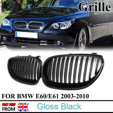 For 03-09 BMW E60 E61 5 Series M5 Front Kidney Bumper Grille Grill Gloss Black 