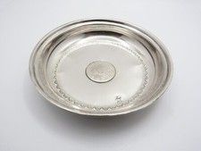 Vintage Early 20th Century Turkish Ottoman Solid Silver Coin Dish Marked