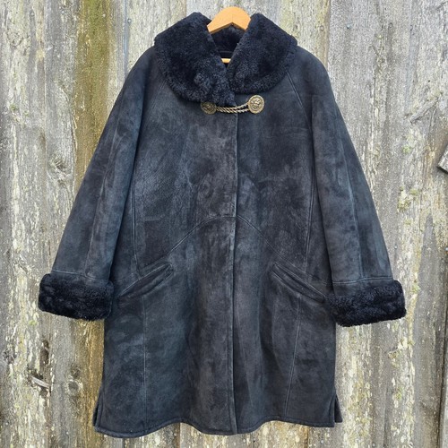 Vintage 80s black - black, sheepskin