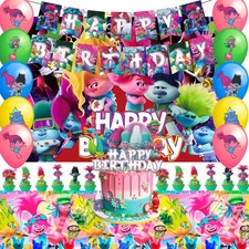 28Pcs Trolls Party Decorations
