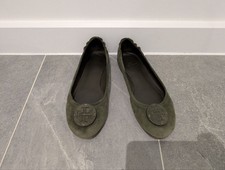 Tory Burch Green Suede Minnie
