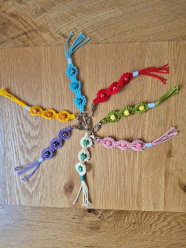 Handmade macrame keychains bag - handmade,