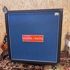 Vintage 1970s Simms Watts 100 4x12 Guitar Amplifier Speaker Cabinet Fane 122233