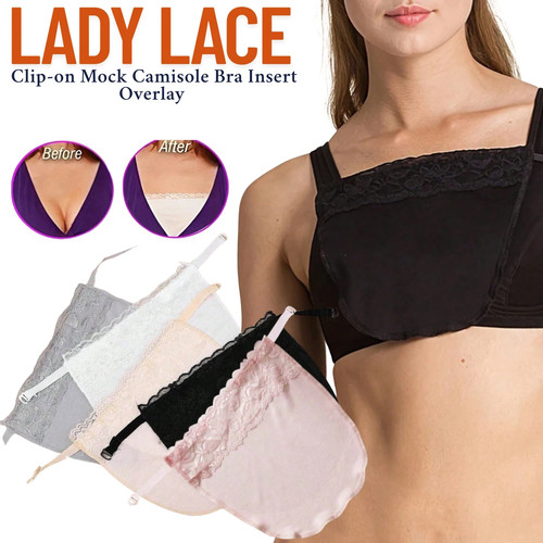 Lady lace clip mock - clip-on,