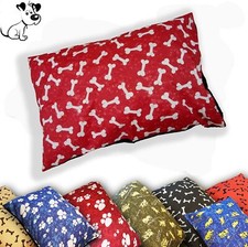 Pack of 2 Dog Bed Covers Only, Polycotton Zipped Pet Replacement Cushion Cover 