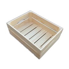 Wooden Large Crate 40x30x14cm made of natural wood for fruits or vegetables