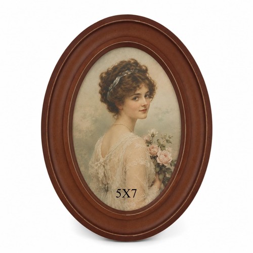 Oval wood picture - oval,