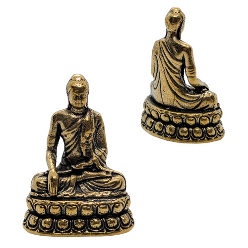 Mini brass copper buddha - brass,