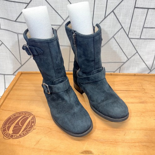Ugg simmens black suede moto - simmens,