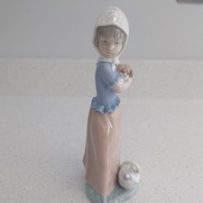 Vintage  Nao 'Girl With Puppy