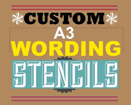 Custom word stencil - custom,