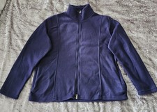 Anne de Lancay Womens Medium M Purple Fleece Zipped Jacket - Size M, 12-14 (C4)