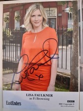 Lisa Faulkner Eastenders signed cast card photo