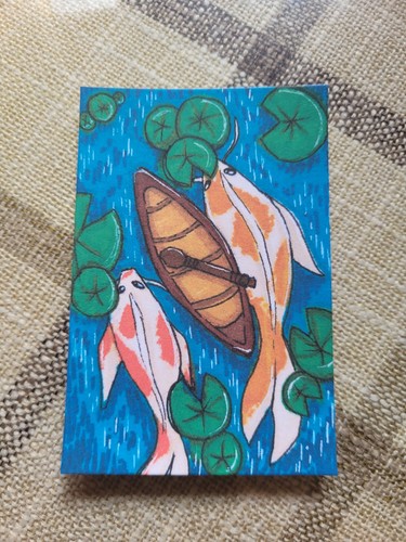 Aceo print 5x3 giant koi - 2.5x3.5,