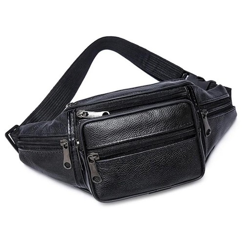 Real leather zipped secure - leather,