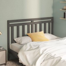 Headboard Grey Solid Pinewood