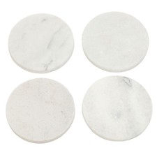 White Marble Coasters Set of 4