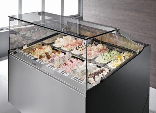 Ice cream display freezer - ,