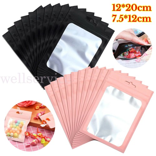 100pcs clear zip seal - clear,