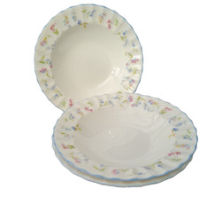 Royal Worcester - Forget me not - 16cms Wide Dessert Pudding  Bowls X 3