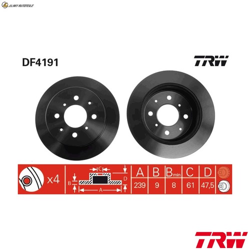Brake discs df4191 for - 2x,