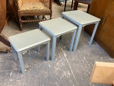 Grey Painted Nest of 3 Wooden