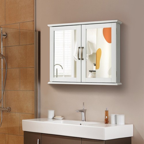 Wall mounted bathroom mirror - wall,