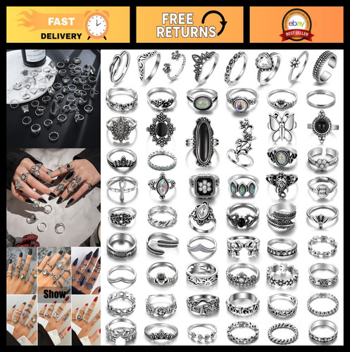 Vintage silver knuckle rings - vintage,