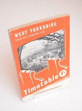 Bus Coach Timetable West Yorkshire Road Car 2nd June 1957