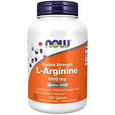 NOW Foods L-Arginine 1000 mg 120 Tablets, Essential Amino Acid