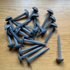 20 x Heavy Duty Plastic Mushroom Domed Ground Sheet Tent Pegs Awning Carpet 