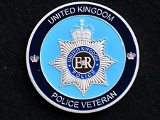 EXCLUSIVE CHALLENGE COIN & LAPEL BADGE   POLICE VETERAN  U.K. SPECIAL OFFER 