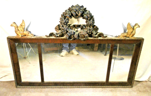Antique classical overmantle - antique,