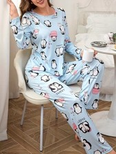 Womens Ladies Penguin Pyjamas