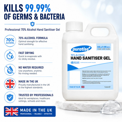 Hand sanitiser gel - sanitiser, 70%